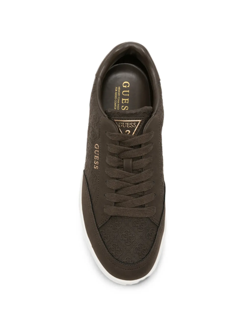GUESS USA Sneakers met logo-reliëf Bruin