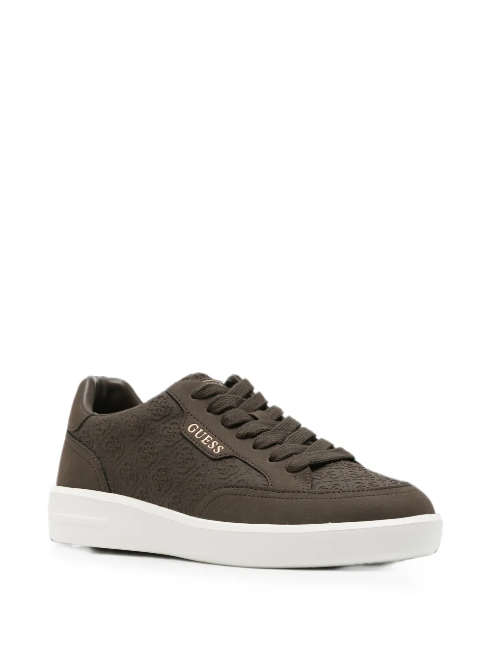 GUESS USA Sneakers met logo-reliëf Bruin