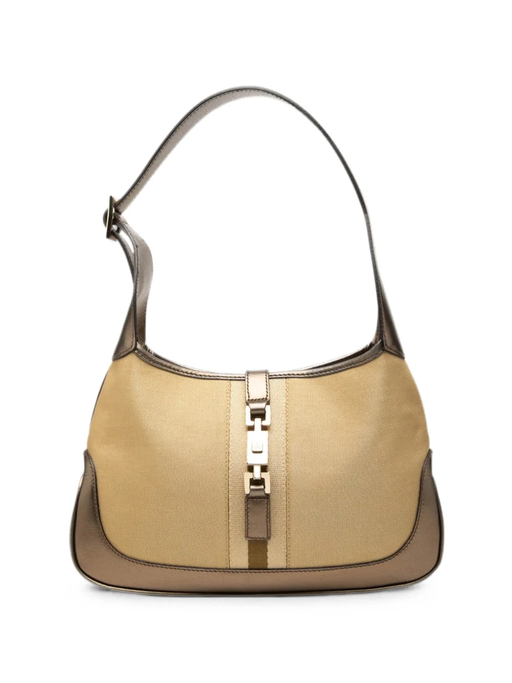 Gucci Pre-Owned 20th Century Canvas Web Jackie shoulder bag - Marrone