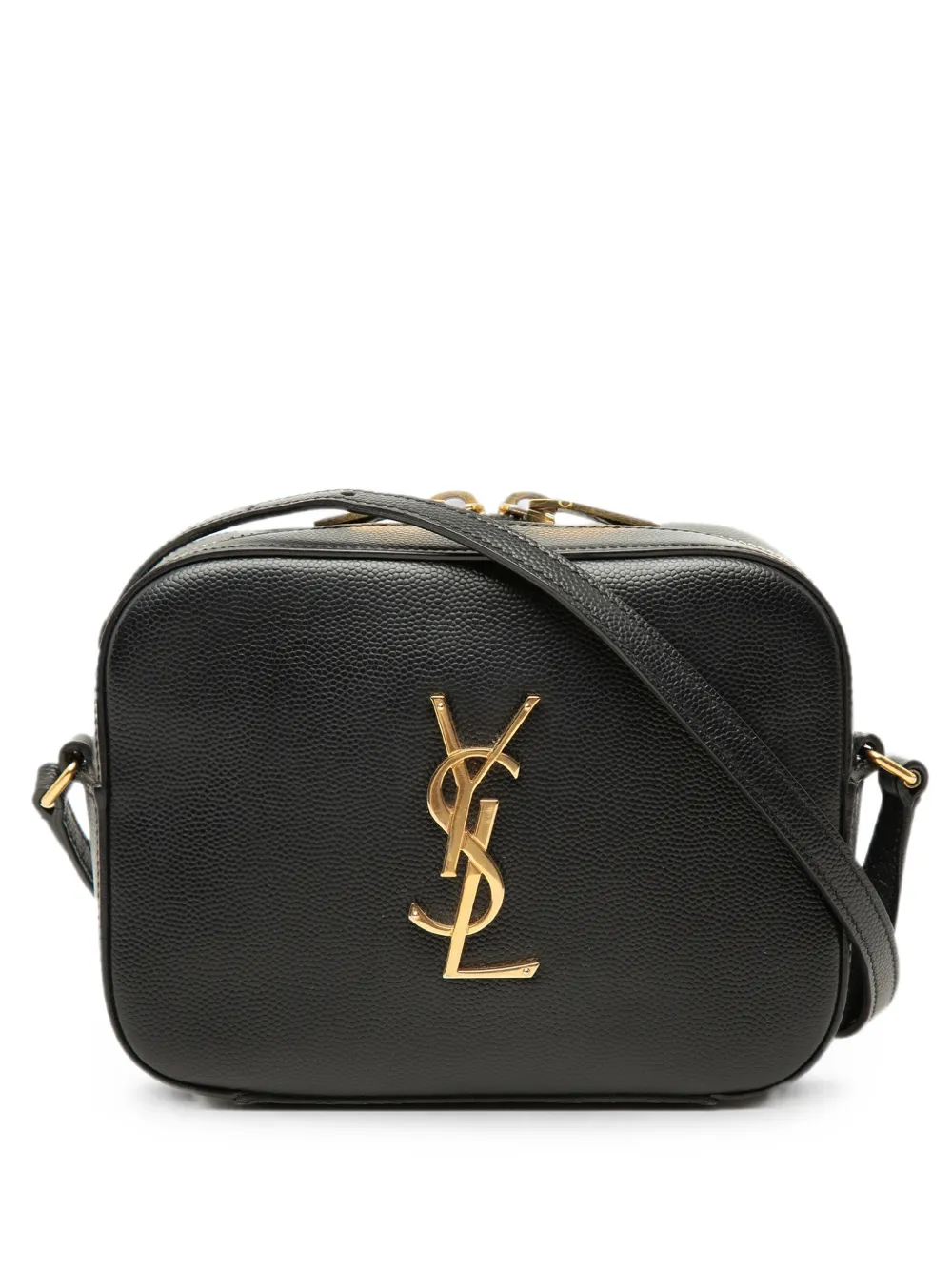 Saint Laurent Pre-Owned 2015 Small Grain De Poudre Classic Monogram Camera Bag crossbody bag - Schwarz