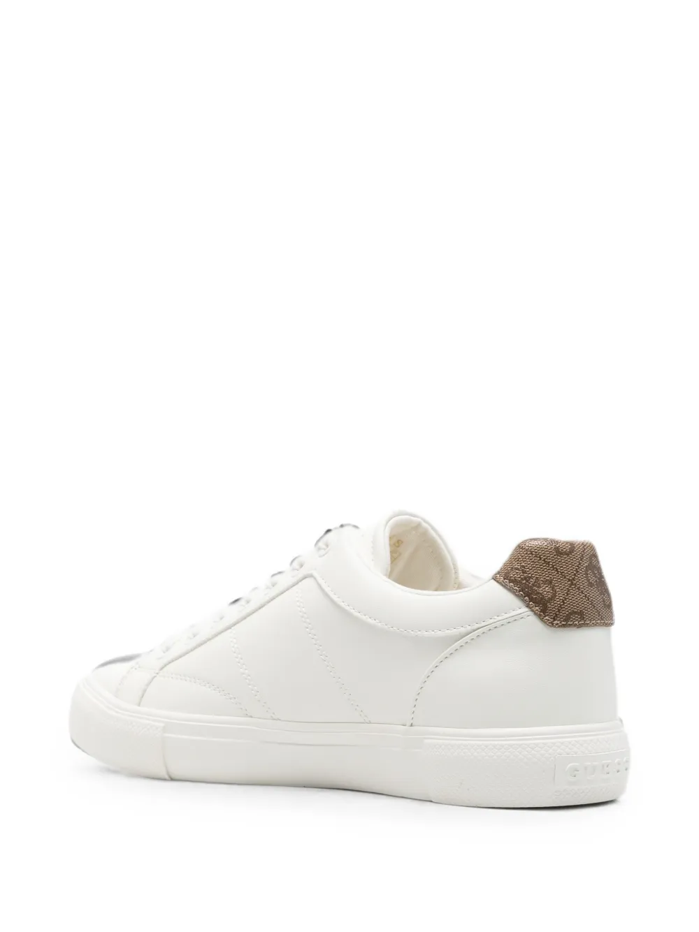 GUESS USA Cribe leren sneakers met logoprint Wit