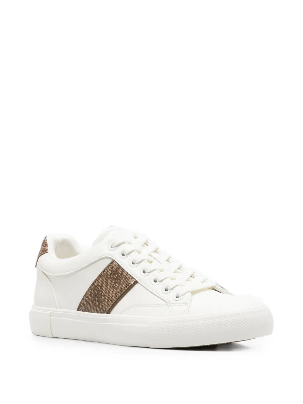 GUESS USA Cribe leren sneakers met logoprint Wit