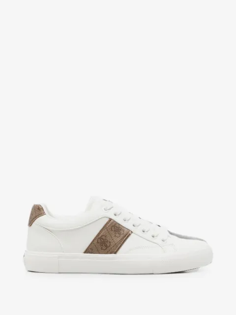 GUESS USA Cribe logo-print leather sneakers
