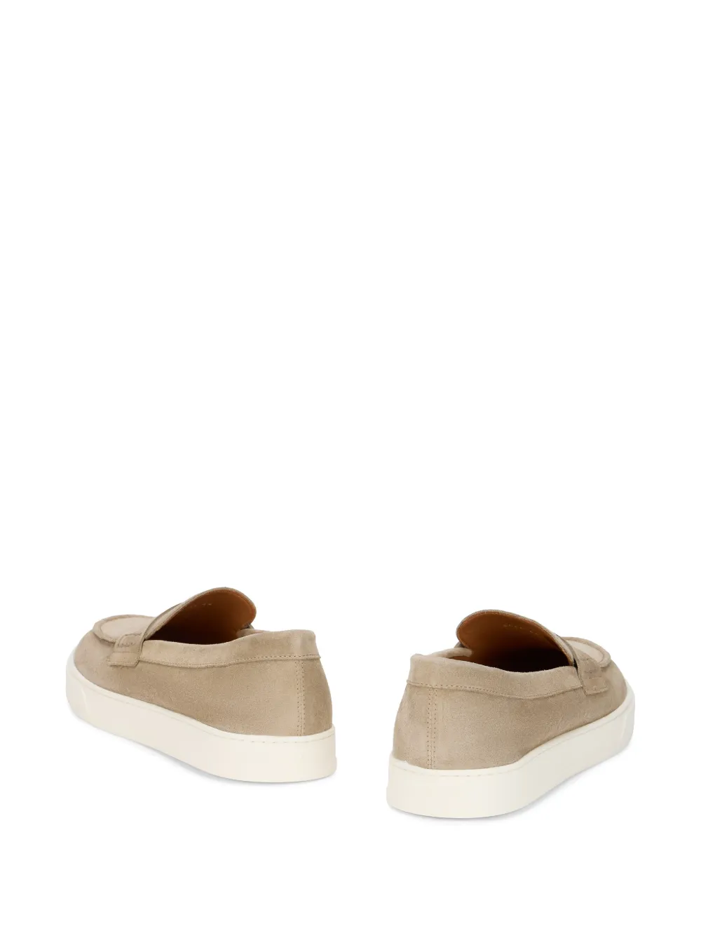 Doucal's suede penny loafers Beige