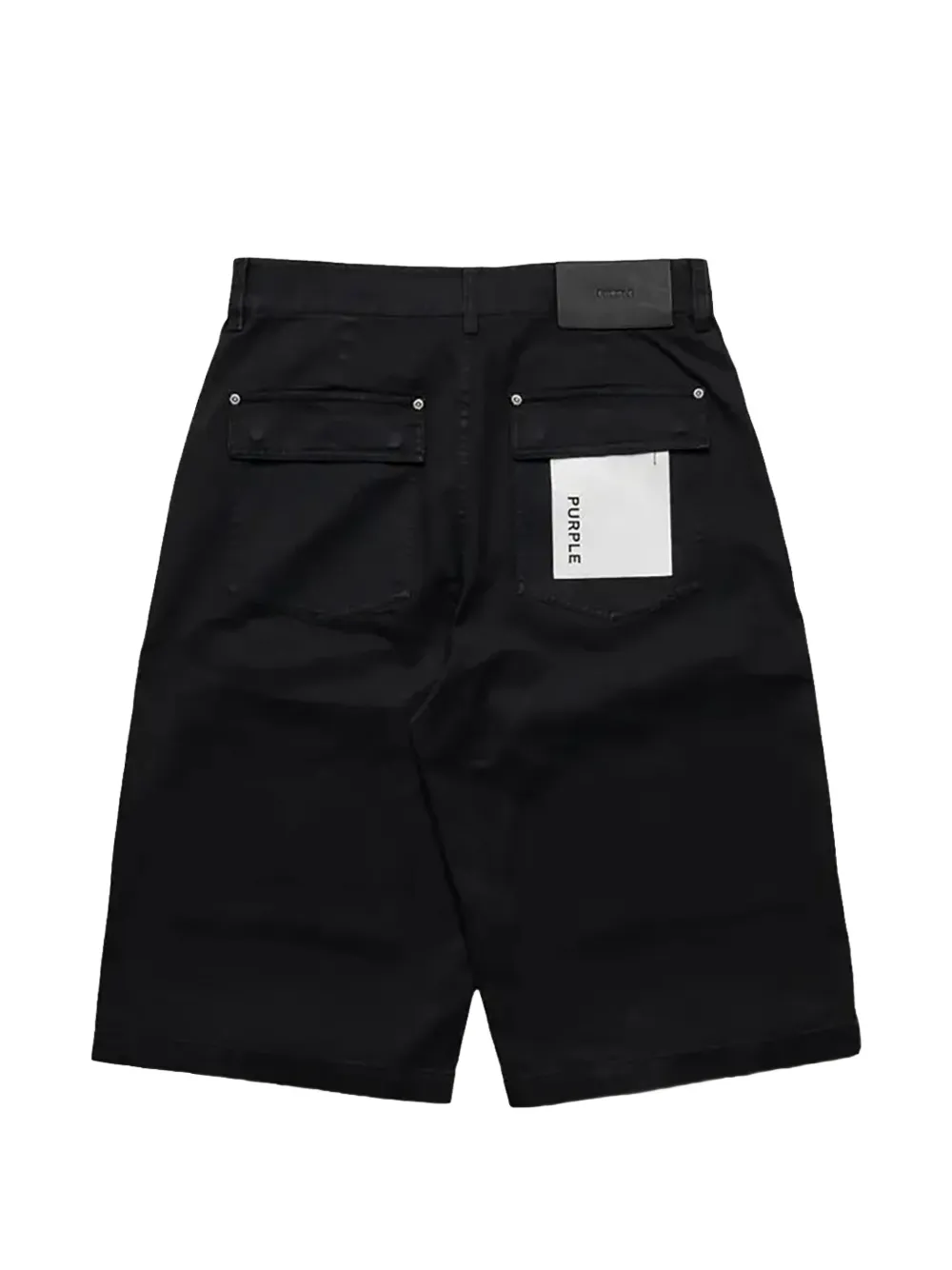 Purple Brand Cargo shorts met stone wassing Zwart