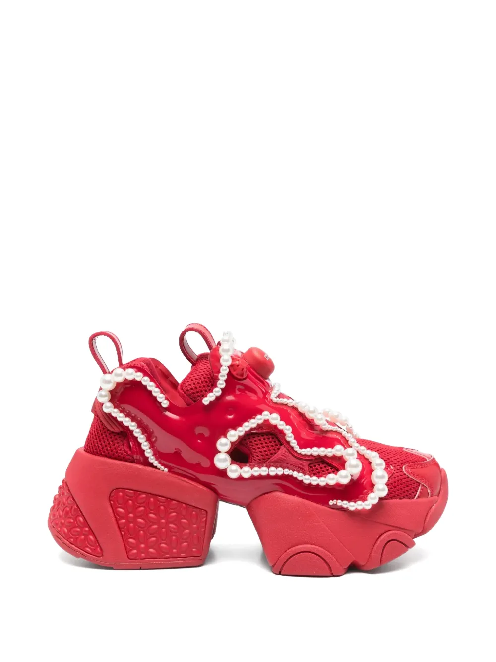 Reebok Instapump Fury faux-pearl sneakers - Rot
