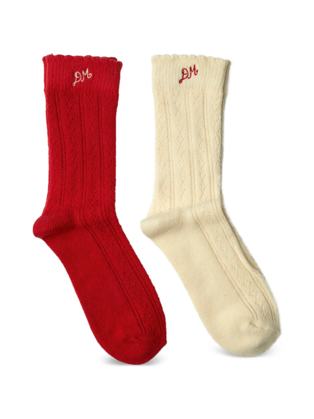 DAMSON MADDER llogo-embroidered socks pack (pack of two) - Nude