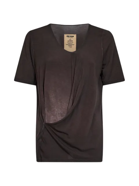 Uma Wang Trap asymmetric draped T-shirt