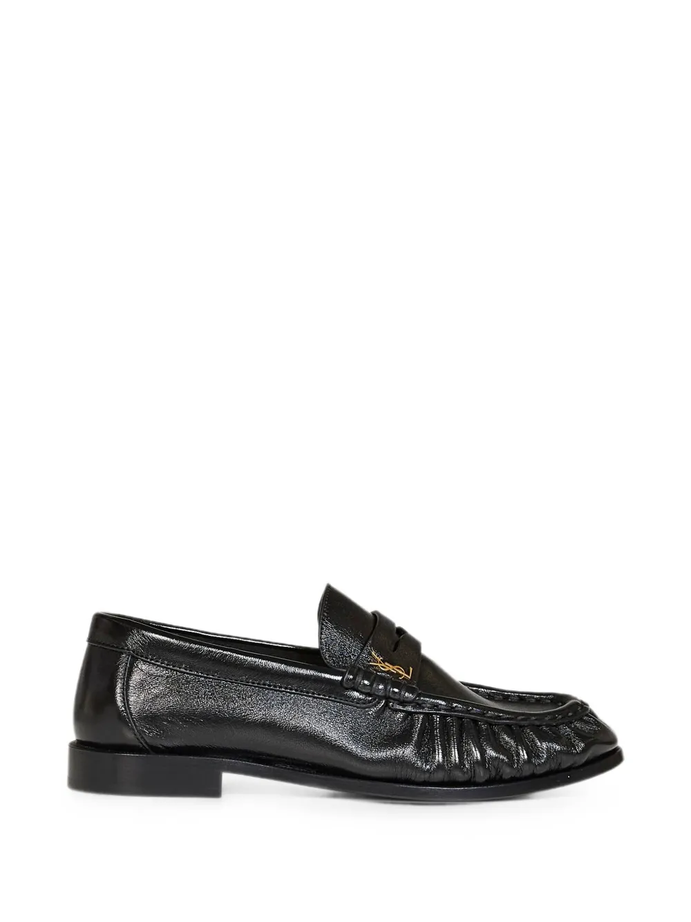 Saint Laurent Le Loafers van glanzend leer Zwart