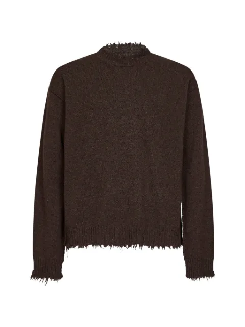 Uma Wang distressed-effect frayed-hem sweater