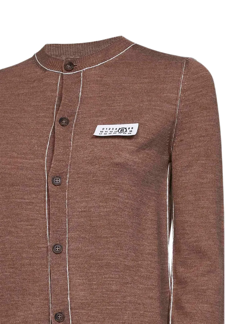 MM6 Maison Margiela button-front cardigan Bruin