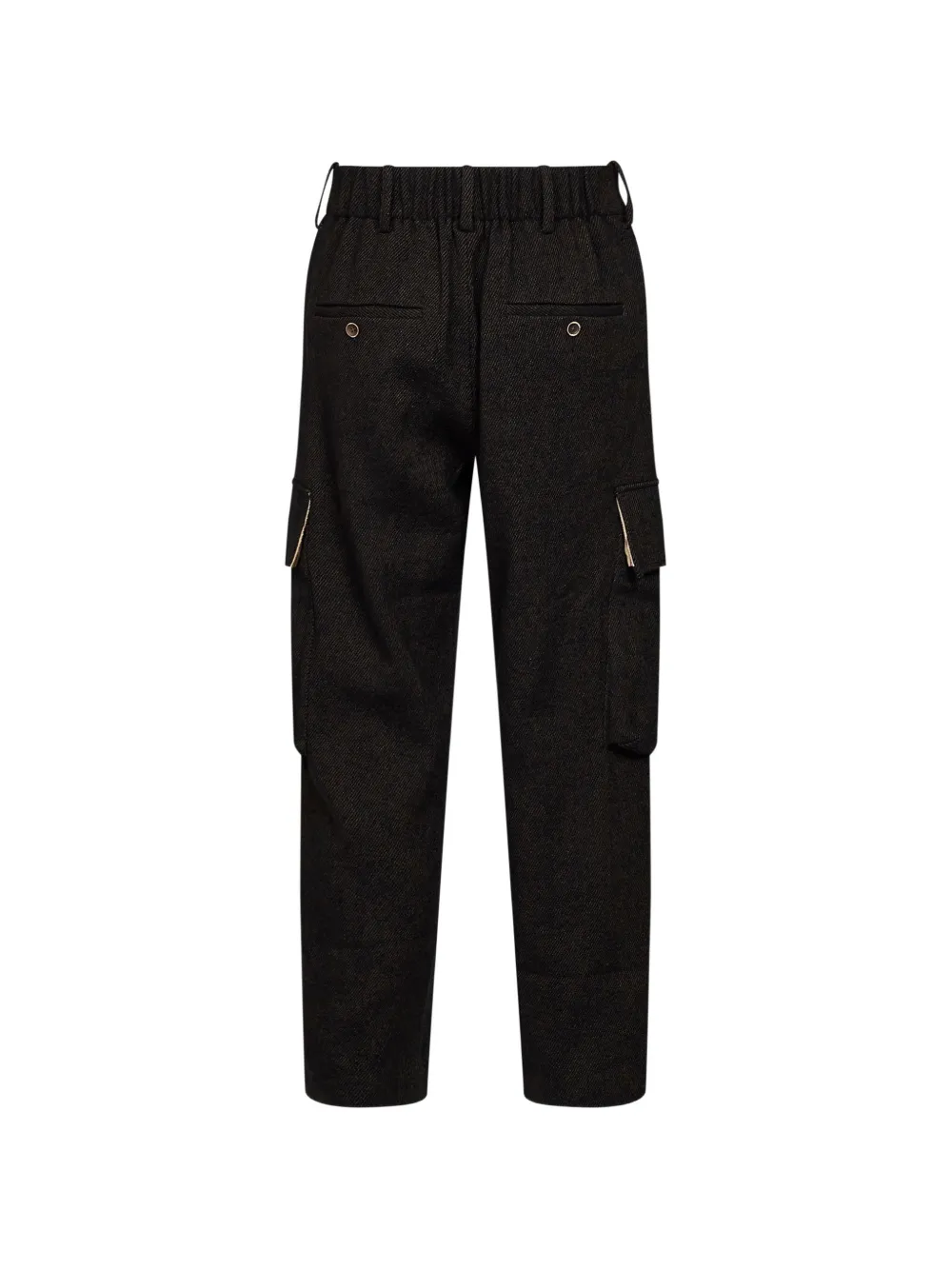 Uma Wang Cargo broek met riemlussen en knopen Bruin