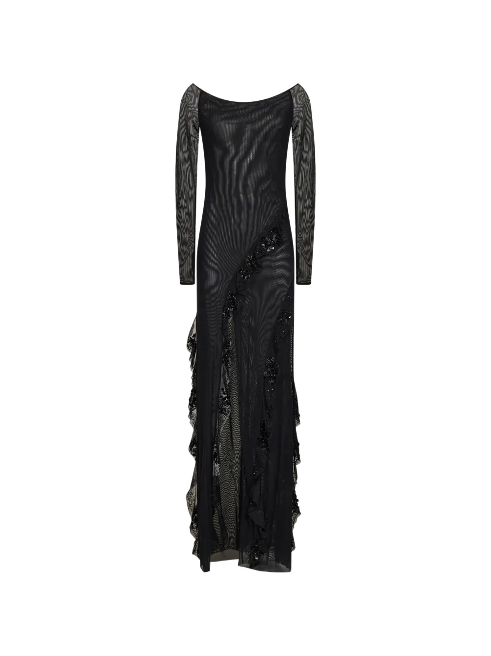 Alina sequin-embellished ruffled maxi dress