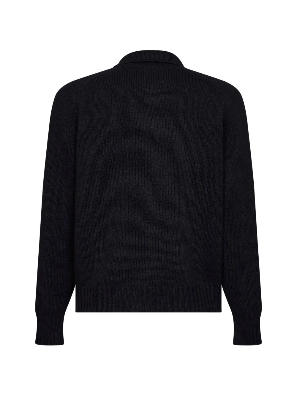 D4.0 Button-up wollen shirtjack Zwart