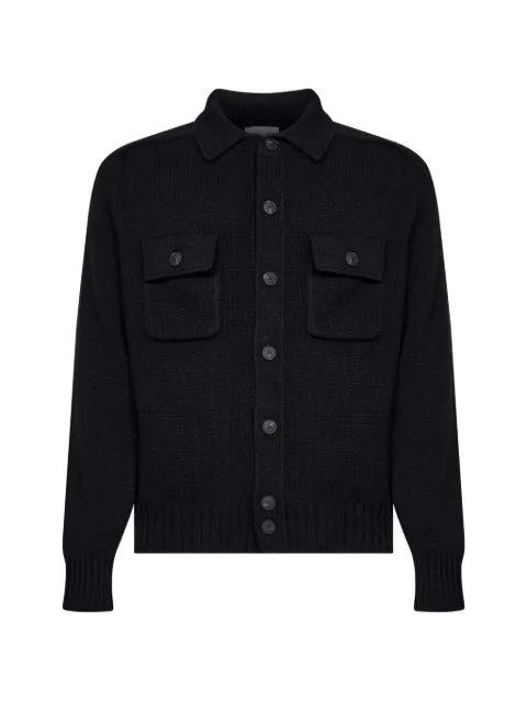 D4.0 button-up wool overshirt