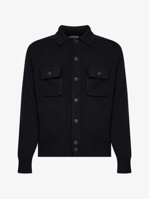 D4.0 button-up wool overshirt