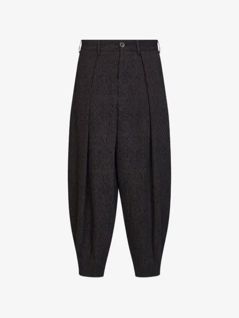 Uma Wang chevron-pattern pleated trousers