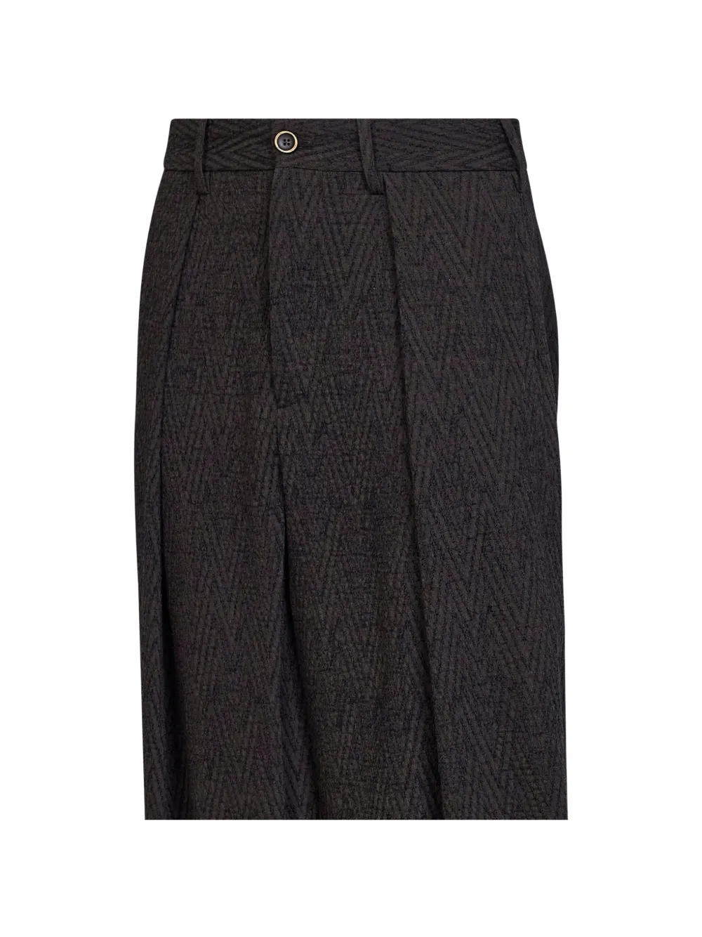 Uma Wang Plooibroek met chevron-patroon Bruin
