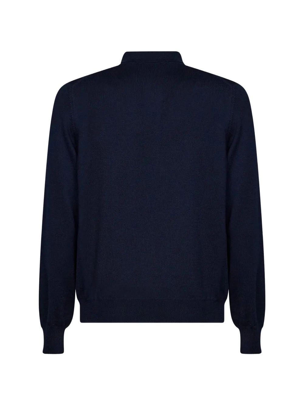 D4.0 Gebreid poloshirt Blauw