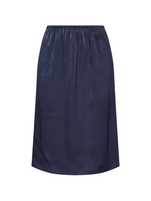 MM6 Maison Margiela embroidered-logo twisted skirt
