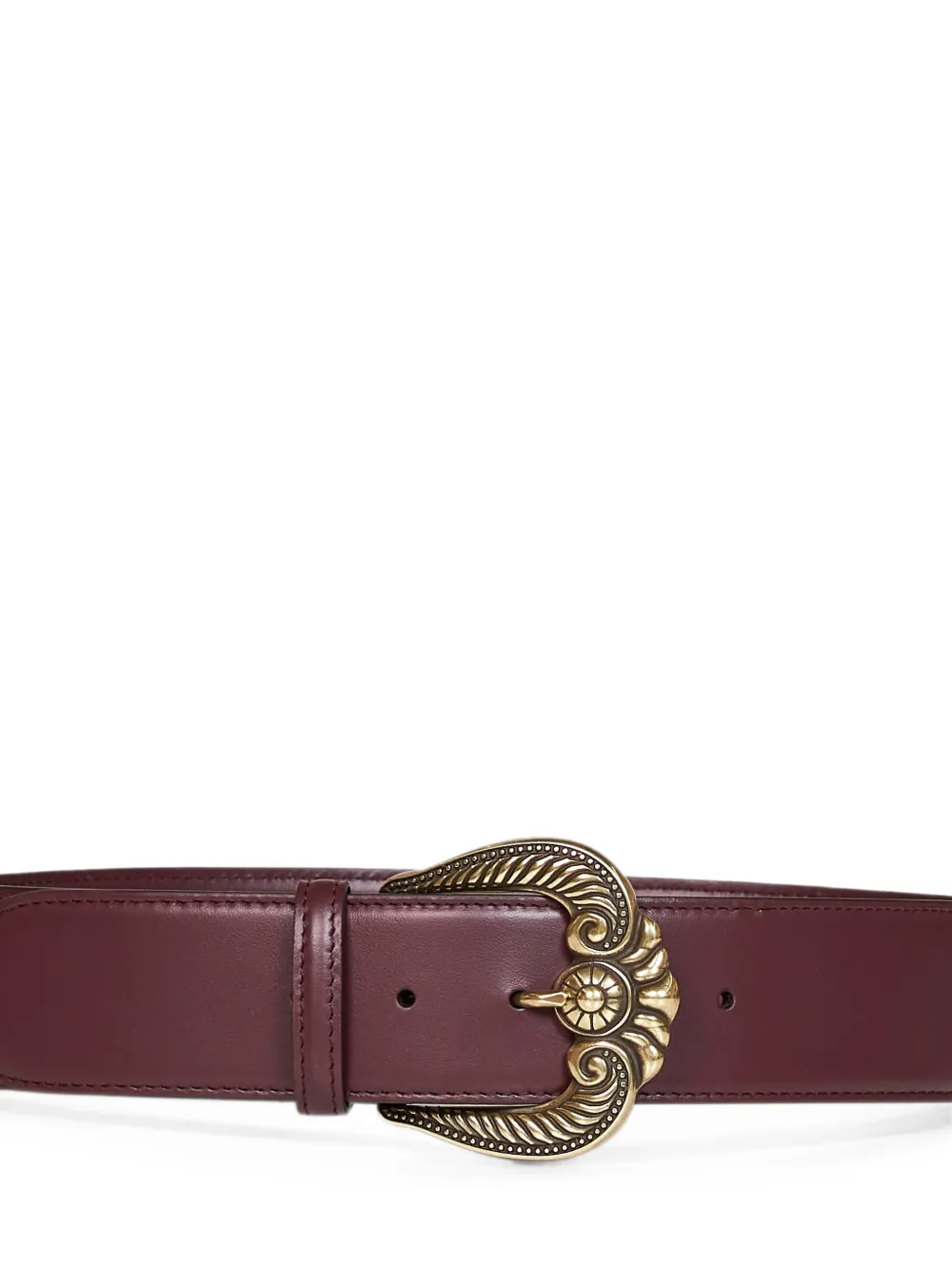 ETRO Leren gespriem met paisley-patroon Rood