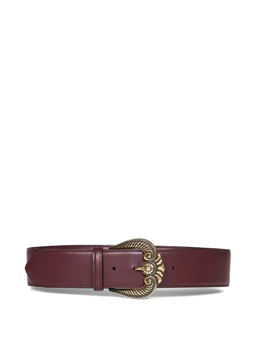 ETRO Paisley-pattern buckle leather belt - Rosso
