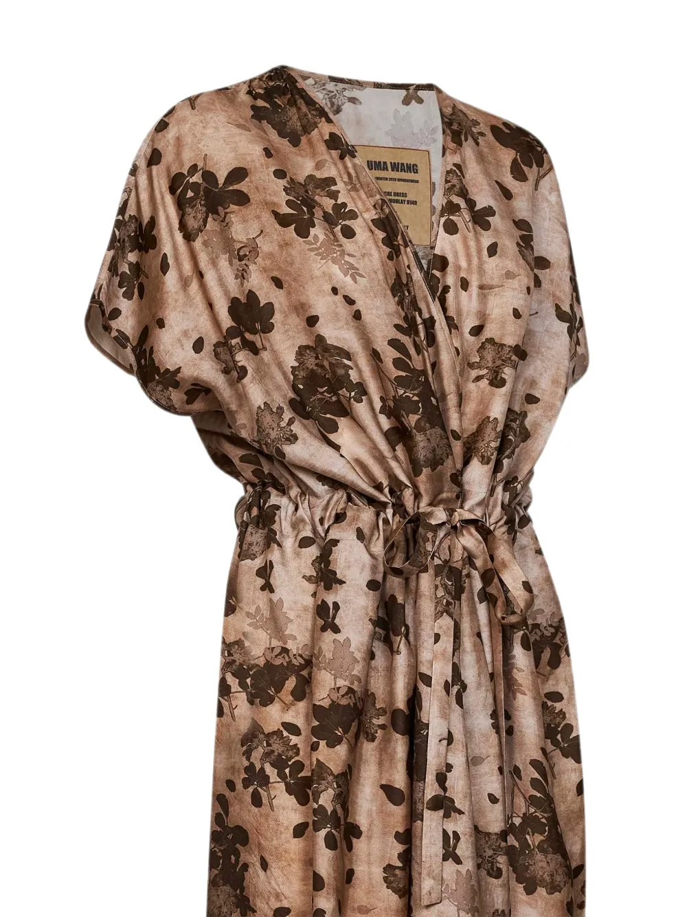 Uma Wang Maxi-jurk met bloemenprint Beige