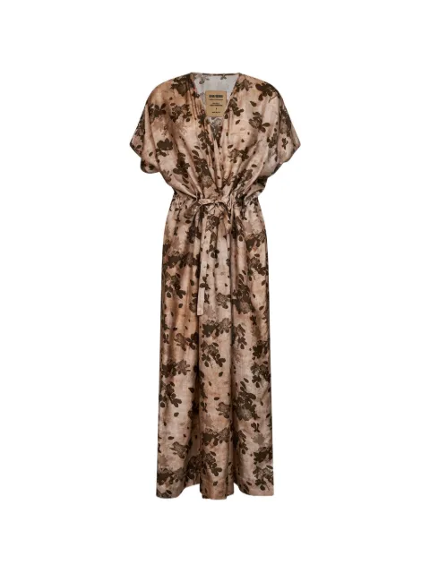 Uma Wang floral-print drawstring maxi dress