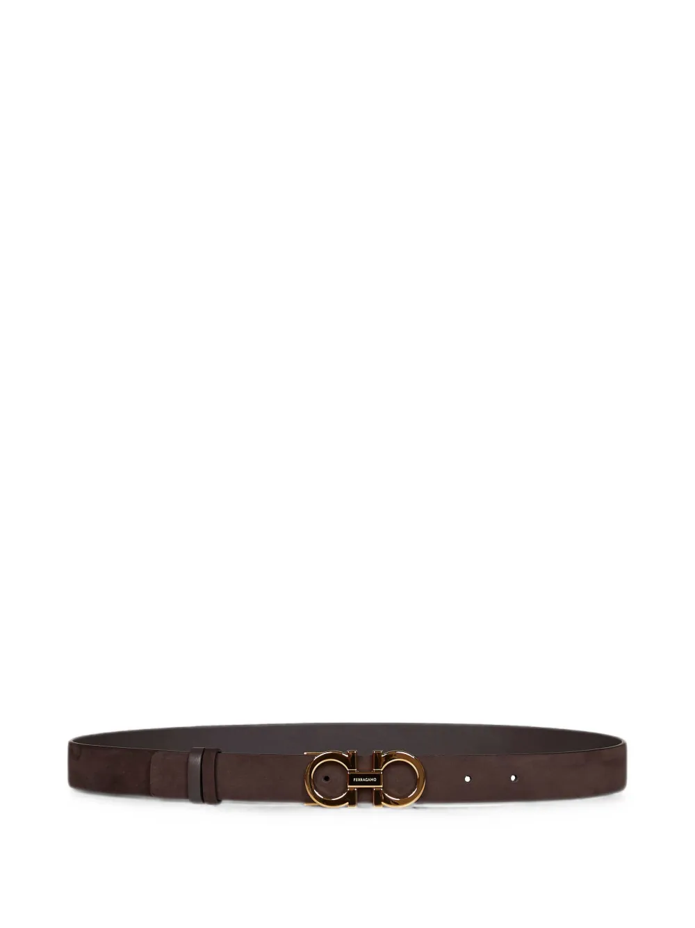 Ferragamo reversible and adjustable Gancini belt - Marrone