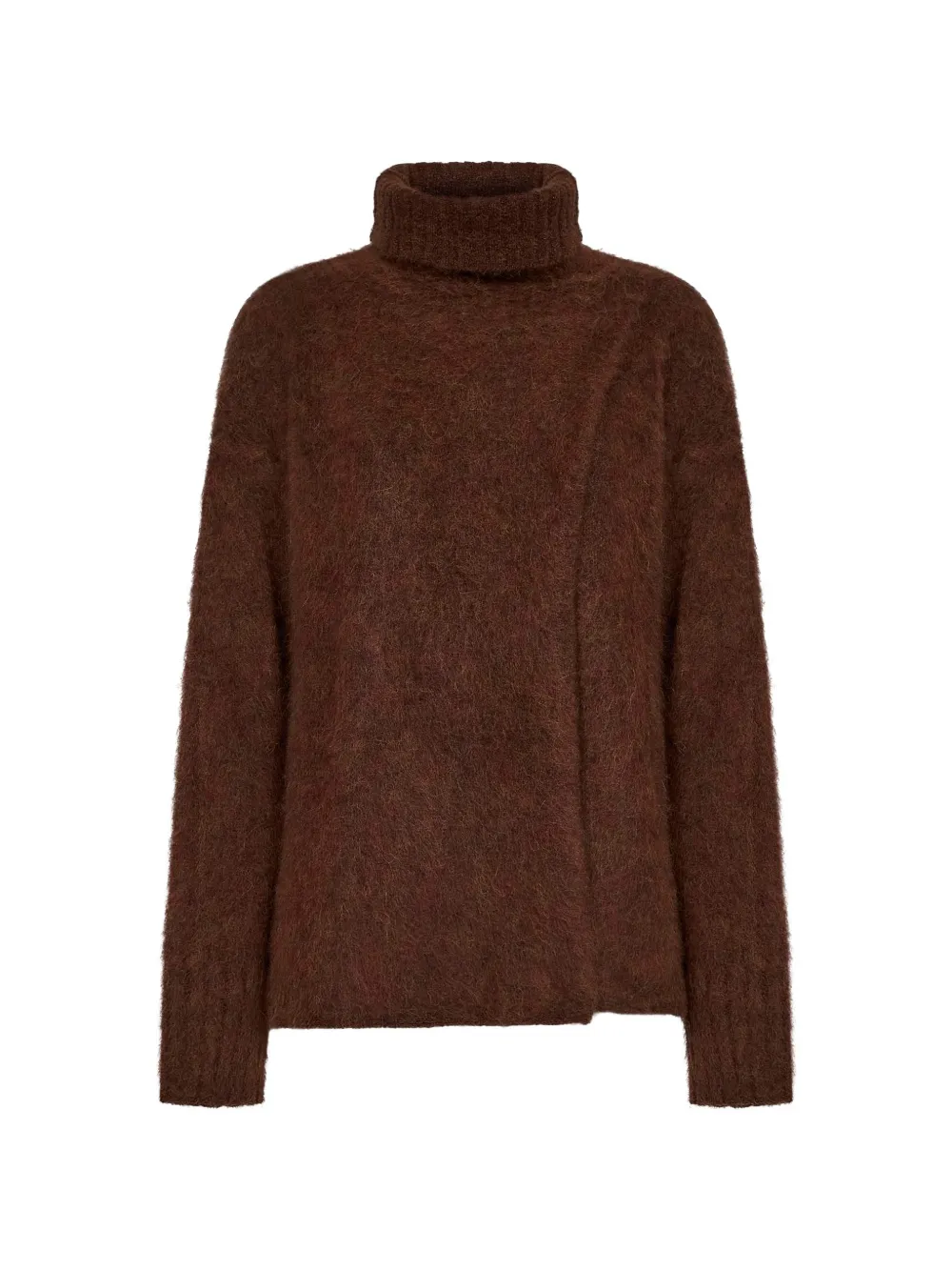 Uma Wang wrap-effect turtleneck sweater - Braun
