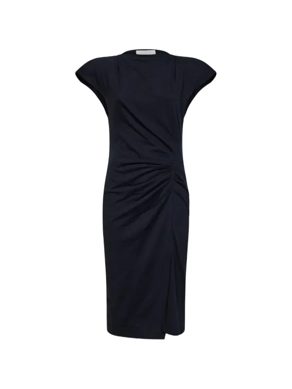 Marant Étoile Gathered Draped Maxi Dress in Black