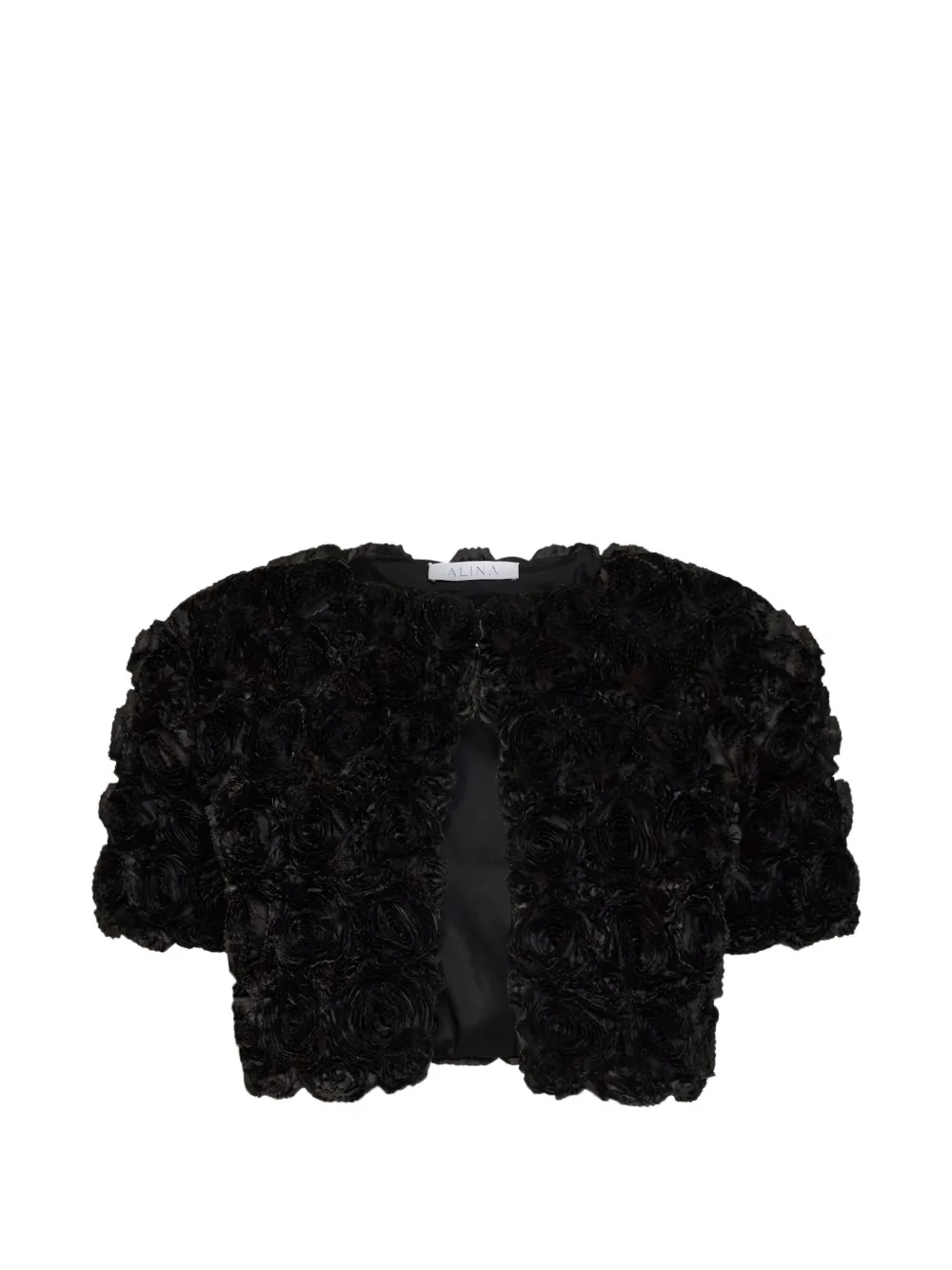 Alina rose-pattern cropped jacket