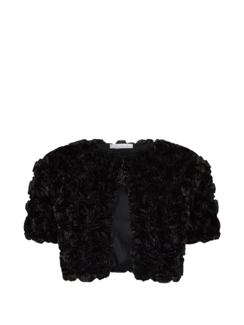 Alina rose-pattern cropped jacket