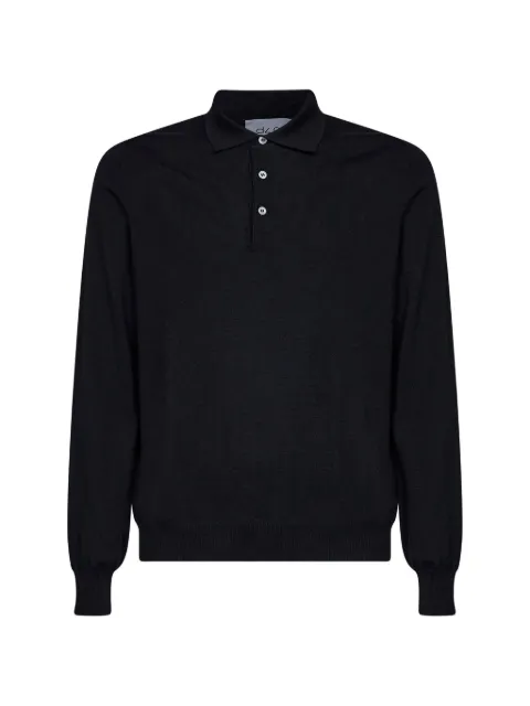 D4.0 long-sleeve knitted polo shirt