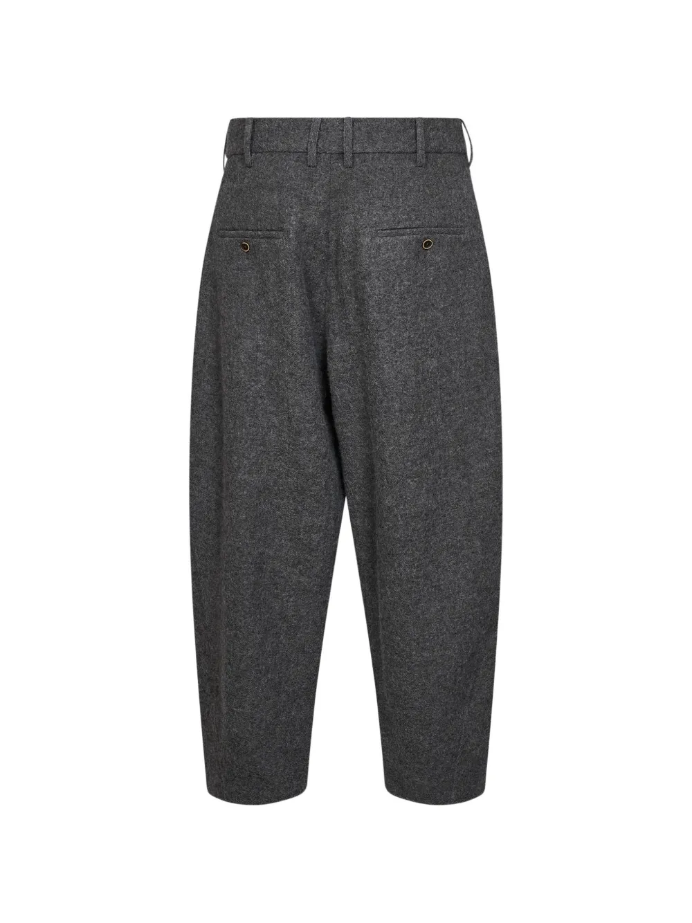 Uma Wang Geplooide broek met riemlussen Grijs
