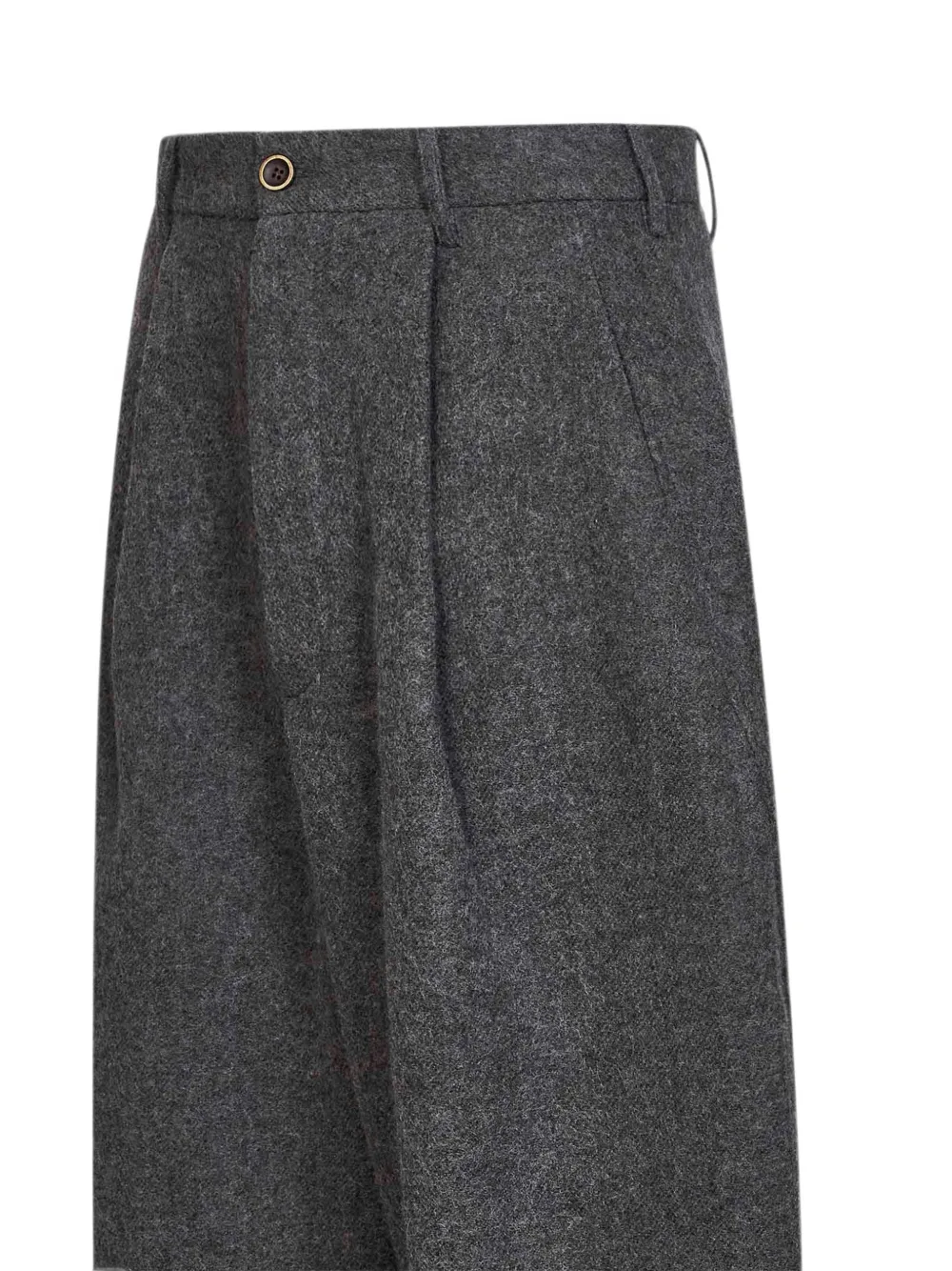 Uma Wang Geplooide broek met riemlussen Grijs