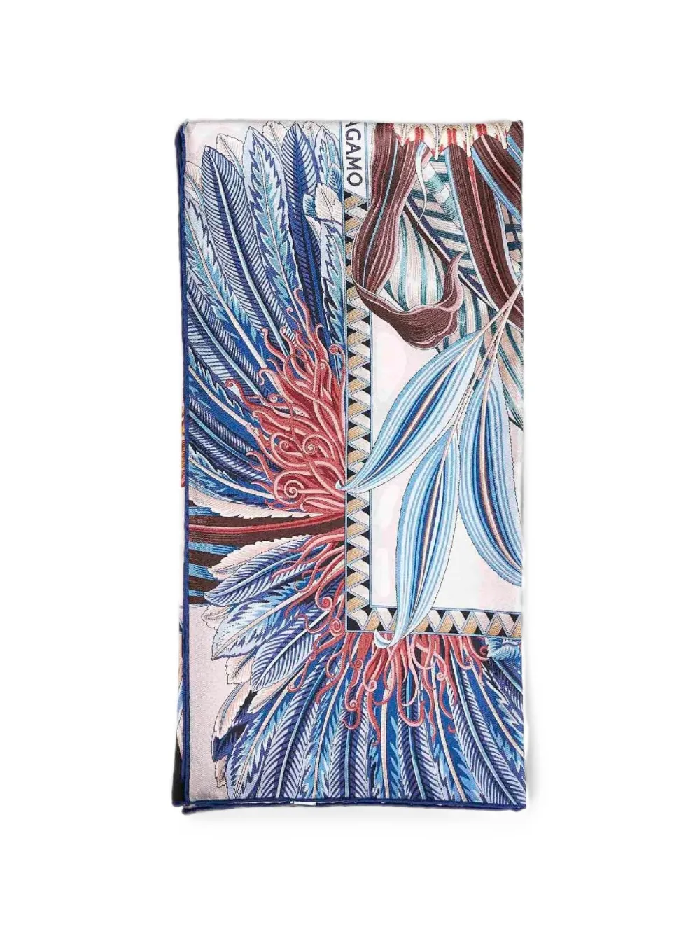 Ferragamo floral-print silk scarf - Weiß