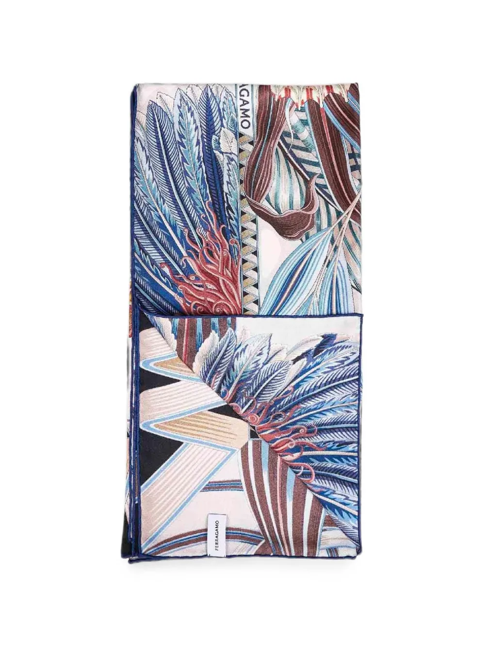 Ferragamo Sjaal met bloemenprint Wit