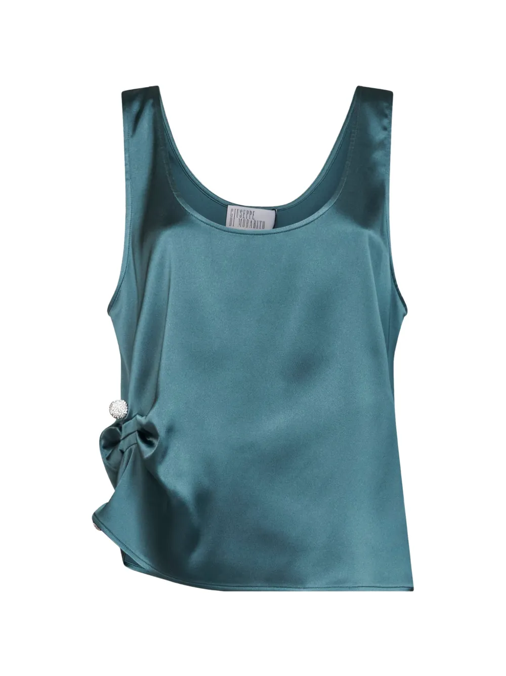 Giuseppe Di Morabito crystal-embellished draped top - Blu