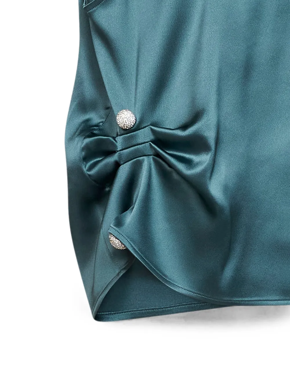 Giuseppe Di Morabito Gedrapeerde top verfraaid met kristallen Blauw