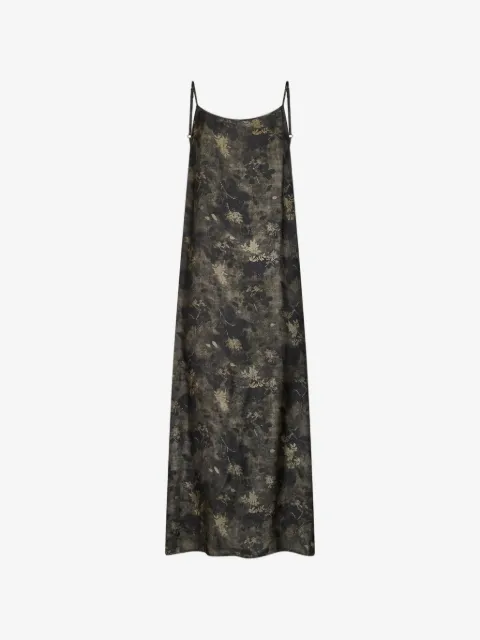 Uma Wang floral-pattern flared maxi dress