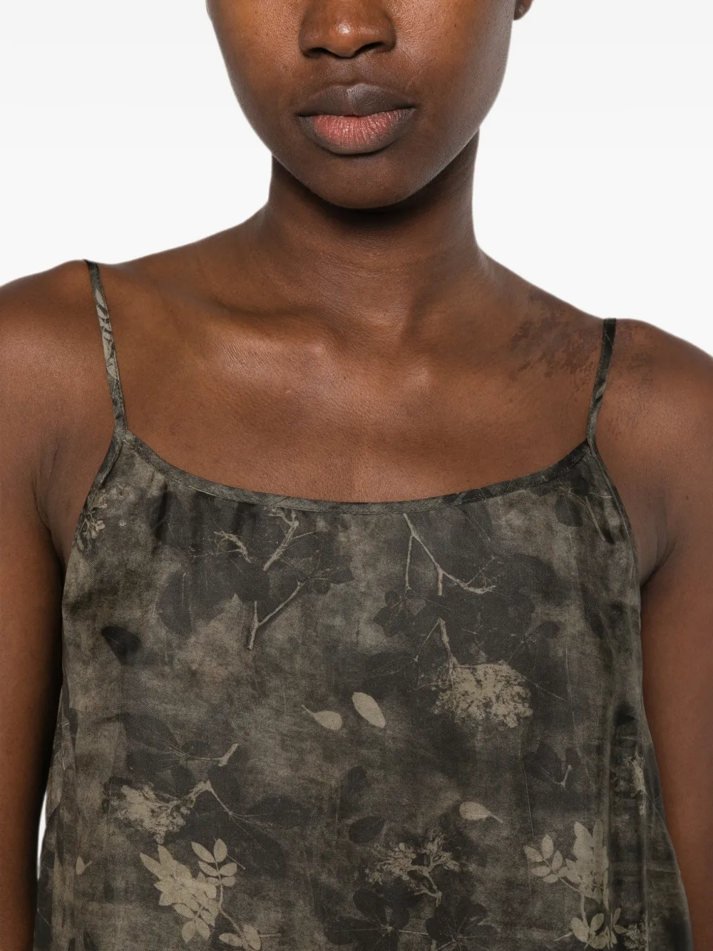 Uma Wang Anaya midi-jurk met bloemenprint Groen