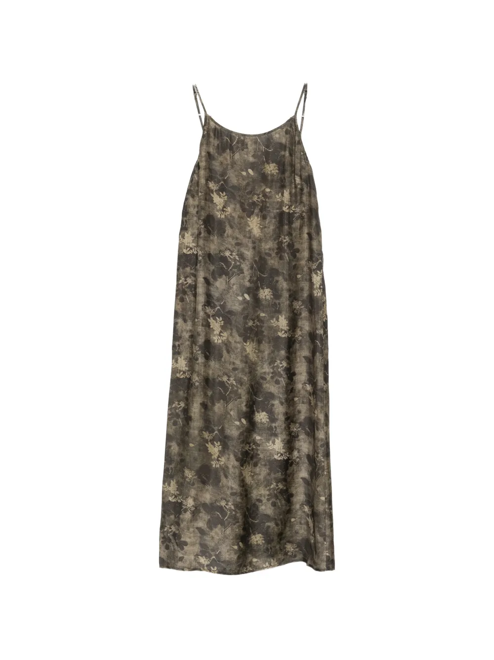 Uma Wang floral-pattern flared maxi dress - Verde
