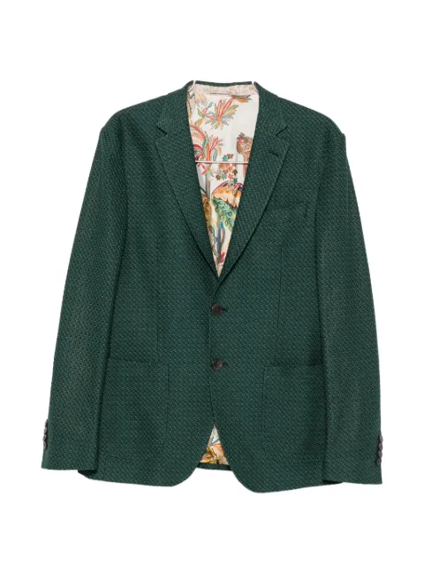 ETRO basket-weave single-breasted blazer