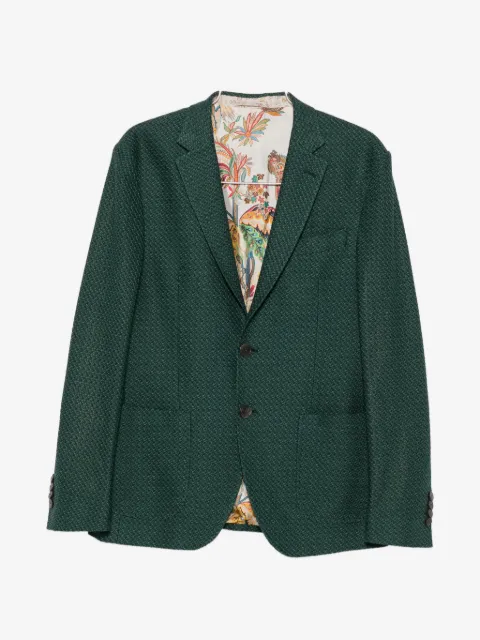 ETRO basket-weave single-breasted blazer