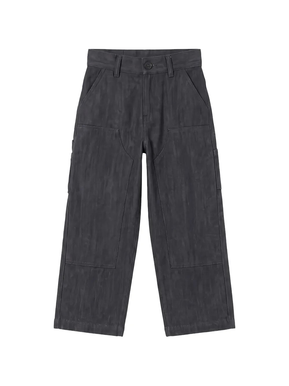 Eleventy Kids patch-pocket straight-leg cargo pants - Grigio