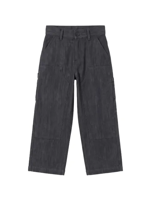 Eleventy Kids pants rectos con bolsillo de parche