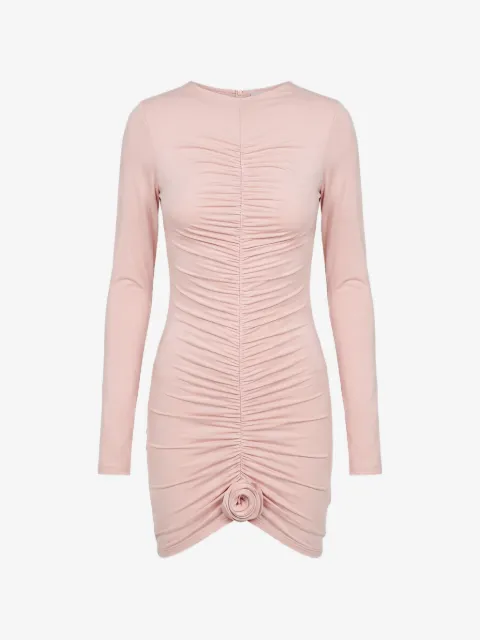 La Reveche Lillibet ruched floral-detail mini dress
