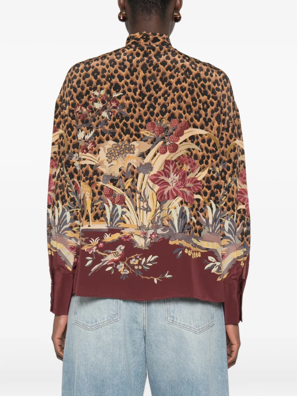 ETRO Overhemd met luipaardprint Bruin
