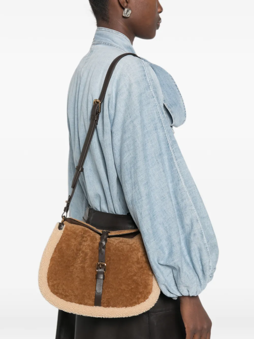 ETRO Crossbodytas met ponyhaar Bruin